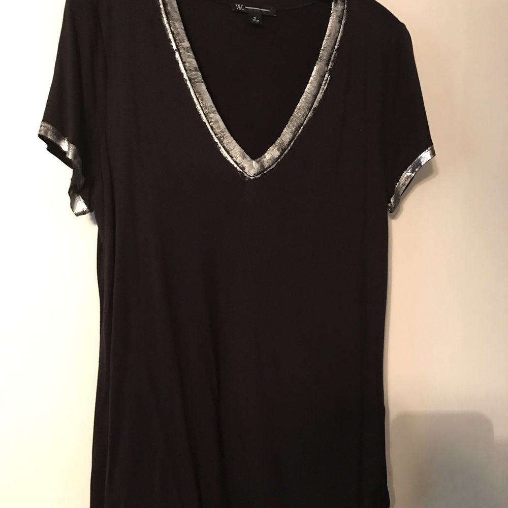 INC black  and sliver  casual T shirt